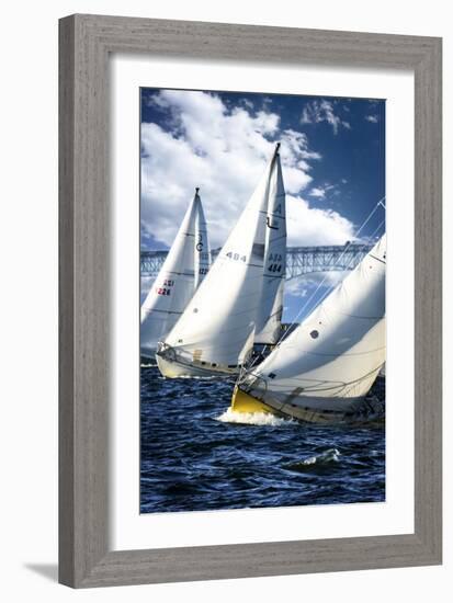 Racing to the Buoy-Alan Hausenflock-Framed Photographic Print