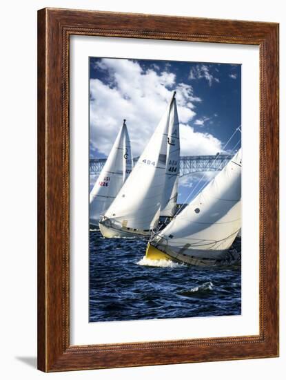 Racing to the Buoy-Alan Hausenflock-Framed Photographic Print