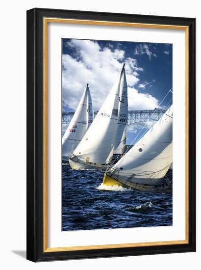 Racing to the Buoy-Alan Hausenflock-Framed Photographic Print