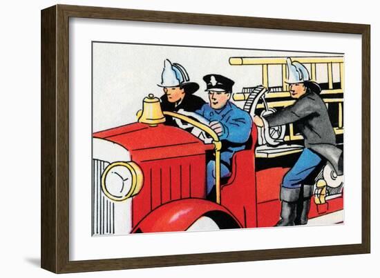 Racing To the Fire-Julia Letheld Hahn-Framed Art Print