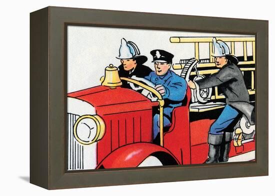 Racing To the Fire-Julia Letheld Hahn-Framed Stretched Canvas
