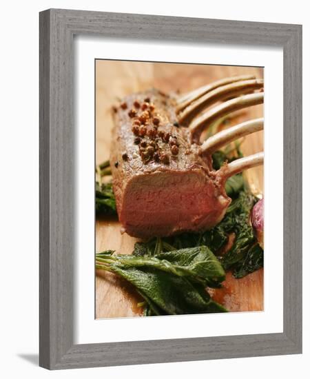 Rack of Lamb with Sichuan Pepper on Fried Sage-null-Framed Photographic Print