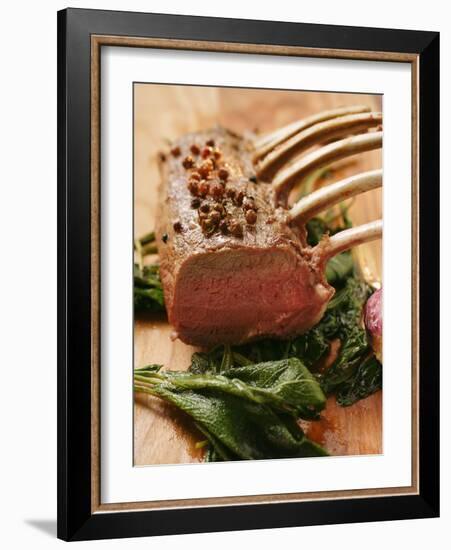 Rack of Lamb with Sichuan Pepper on Fried Sage-null-Framed Photographic Print