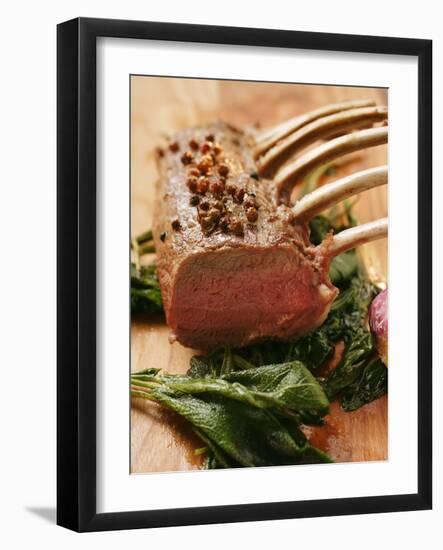 Rack of Lamb with Sichuan Pepper on Fried Sage-null-Framed Photographic Print