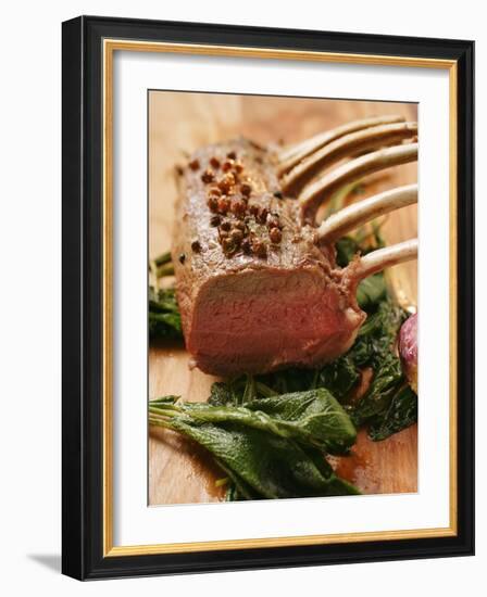 Rack of Lamb with Sichuan Pepper on Fried Sage-null-Framed Photographic Print