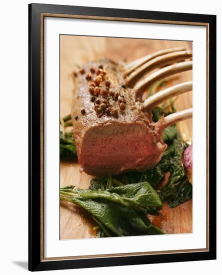 Rack of Lamb with Sichuan Pepper on Fried Sage-null-Framed Photographic Print