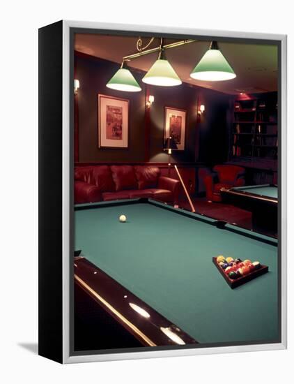 Racked Set of Balls, Boston Billiards, MA-John Coletti-Framed Premier Image Canvas