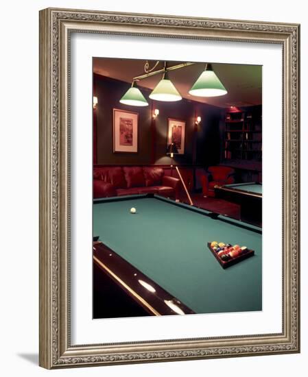 Racked Set of Balls, Boston Billiards, MA-John Coletti-Framed Photographic Print