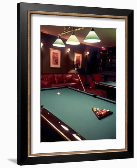 Racked Set of Balls, Boston Billiards, MA-John Coletti-Framed Photographic Print