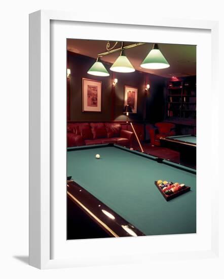 Racked Set of Balls, Boston Billiards, MA-John Coletti-Framed Photographic Print