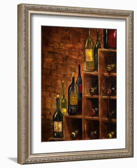 Racked Wine-Jodi Monahan-Framed Art Print