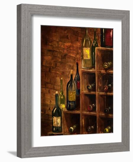 Racked Wine-Jodi Monahan-Framed Art Print