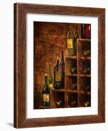 Racked Wine-Jodi Monahan-Framed Art Print