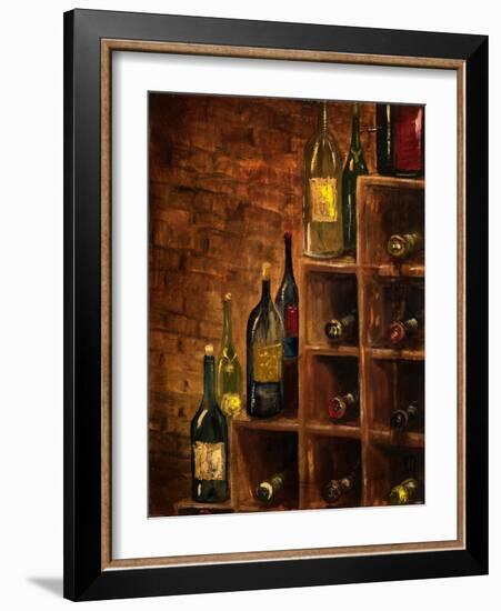 Racked Wine-Jodi Monahan-Framed Art Print