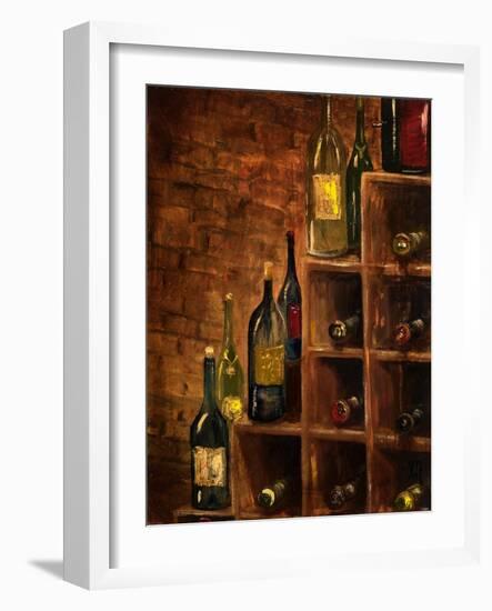 Racked Wine-Jodi Monahan-Framed Art Print