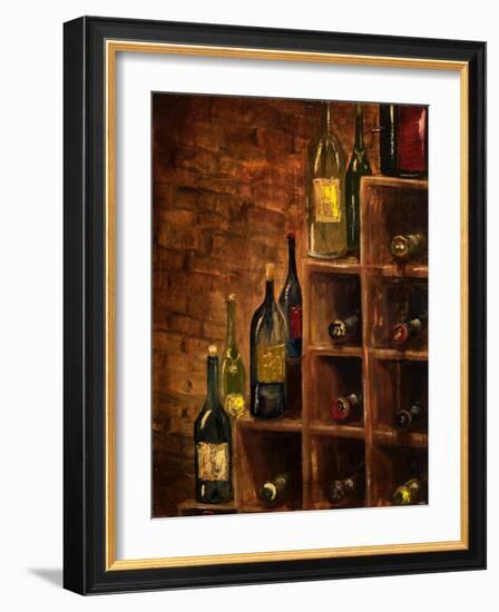 Racked Wine-Jodi Monahan-Framed Art Print