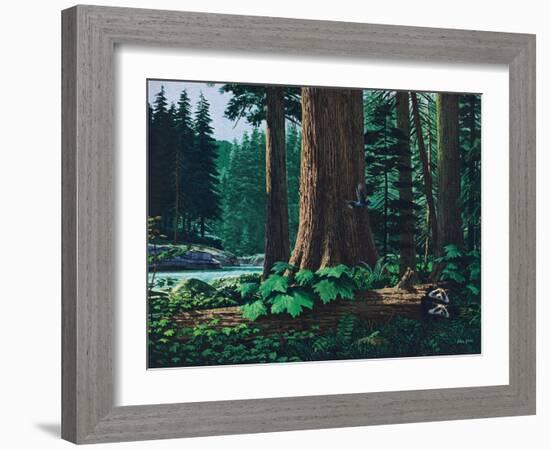 Racoon Family-Stan Galli-Framed Giclee Print