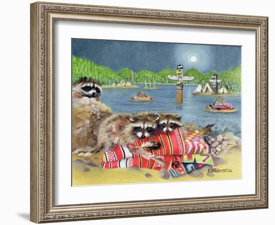 Racoons, 2000-E.B. Watts-Framed Giclee Print