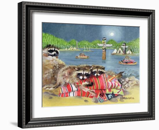 Racoons, 2000-E.B. Watts-Framed Giclee Print