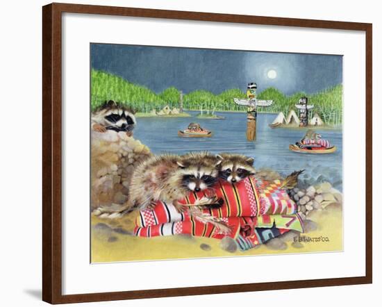 Racoons, 2000-E.B. Watts-Framed Giclee Print