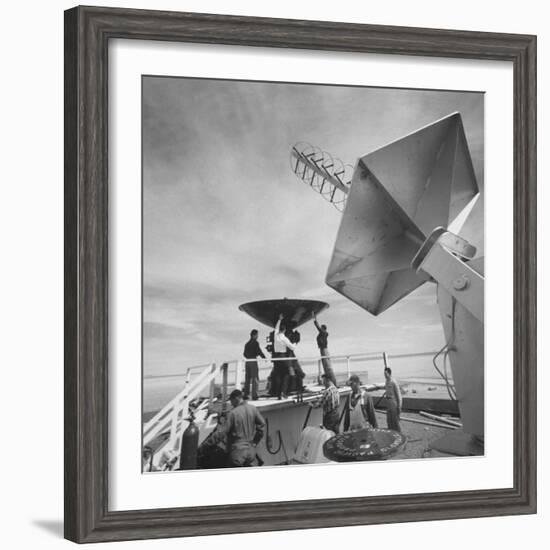 Radar and Telemetering Equipment to Track the X-15 During Supersonic Flight, at Edwards Air Base-J^ R^ Eyerman-Framed Photographic Print