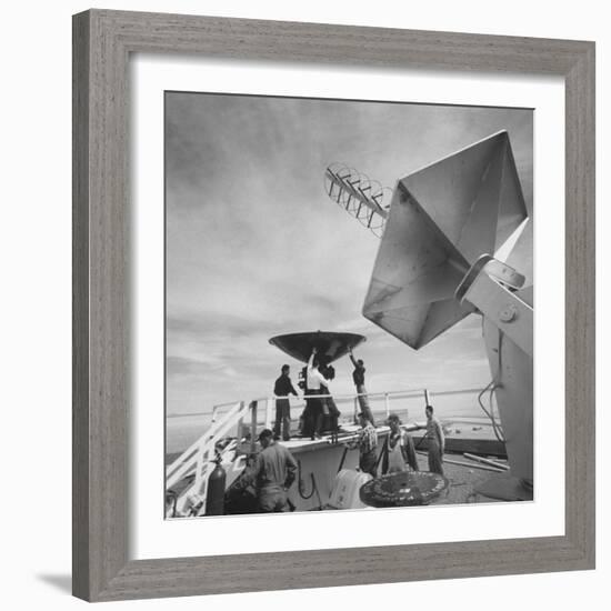 Radar and Telemetering Equipment to Track the X-15 During Supersonic Flight, at Edwards Air Base-J^ R^ Eyerman-Framed Photographic Print