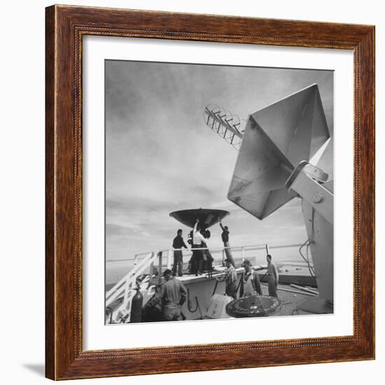 Radar and Telemetering Equipment to Track the X-15 During Supersonic Flight, at Edwards Air Base-J^ R^ Eyerman-Framed Photographic Print