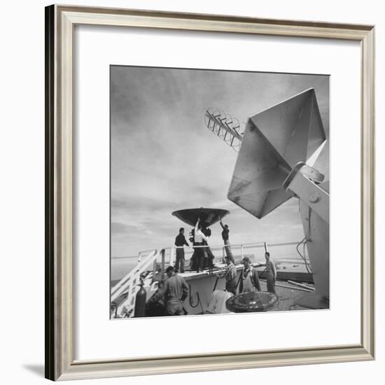 Radar and Telemetering Equipment to Track the X-15 During Supersonic Flight, at Edwards Air Base-J^ R^ Eyerman-Framed Photographic Print