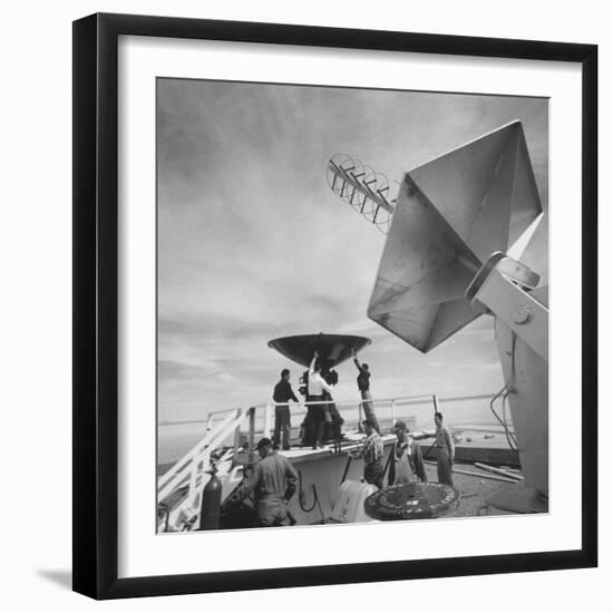 Radar and Telemetering Equipment to Track the X-15 During Supersonic Flight, at Edwards Air Base-J^ R^ Eyerman-Framed Photographic Print