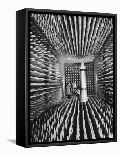 Radar Echoes Absorbed in Anechoic Chamber So Engineers Can Bounce Echoless Beams Off a Icbm Model-Ralph Morse-Framed Premier Image Canvas