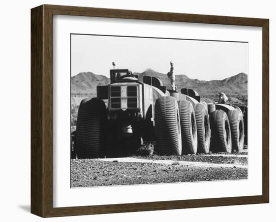 Radar Guided Truck Caravan Used by Army to Cross Arizona Desert-Carl Mydans-Framed Photographic Print