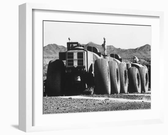 Radar Guided Truck Caravan Used by Army to Cross Arizona Desert-Carl Mydans-Framed Photographic Print