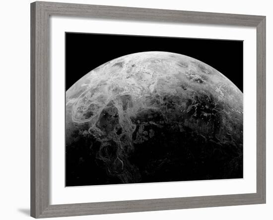 Radar View of the Southern Hemisphere of Venus-Michael Benson-Framed Photographic Print