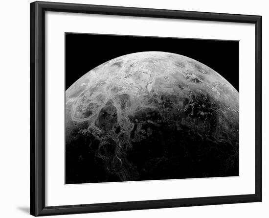 Radar View of the Southern Hemisphere of Venus-Michael Benson-Framed Photographic Print