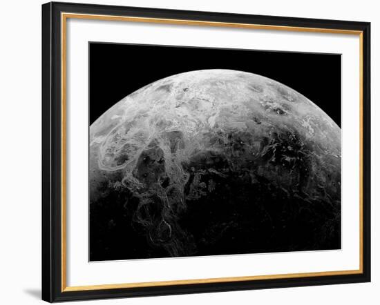 Radar View of the Southern Hemisphere of Venus-Michael Benson-Framed Photographic Print