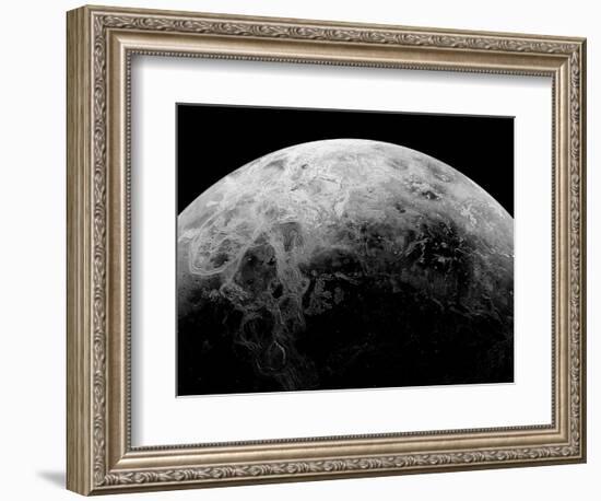 Radar View of the Southern Hemisphere of Venus-Michael Benson-Framed Photographic Print