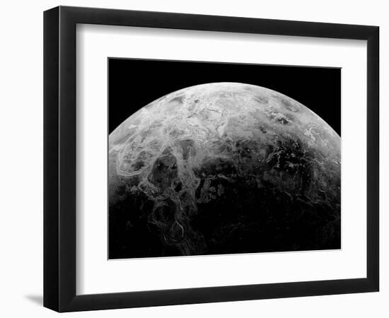 Radar View of the Southern Hemisphere of Venus-Michael Benson-Framed Photographic Print