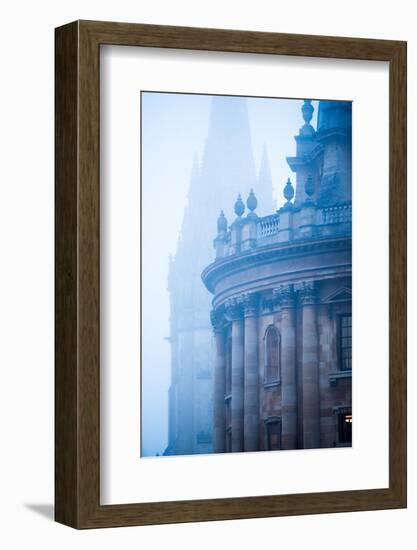 Radcliffe Camera and St. Mary's Church in the Mist, Oxford, Oxfordshire, England, United Kingdom-John Alexander-Framed Photographic Print