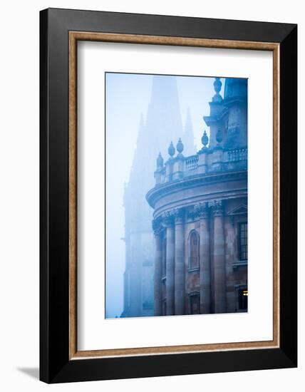 Radcliffe Camera and St. Mary's Church in the Mist, Oxford, Oxfordshire, England, United Kingdom-John Alexander-Framed Photographic Print