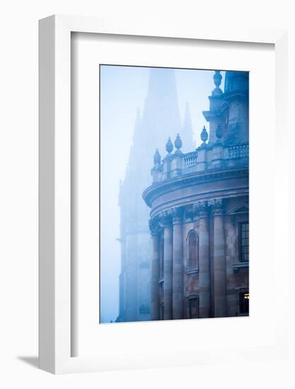 Radcliffe Camera and St. Mary's Church in the Mist, Oxford, Oxfordshire, England, United Kingdom-John Alexander-Framed Photographic Print