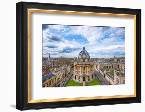 Radcliffe Camera and the View of Oxford from St. Mary's Church, Oxford, Oxfordshire-John Alexander-Framed Photographic Print