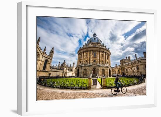 Radcliffe Camera with Cyclist, Oxford, Oxfordshire, England, United Kingdom, Europe-John Alexander-Framed Photographic Print