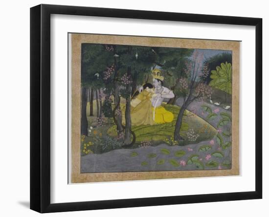 Radha and Krishna in a Grove, India-null-Framed Giclee Print