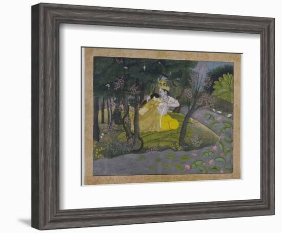 Radha and Krishna in a Grove, India--Framed Giclee Print