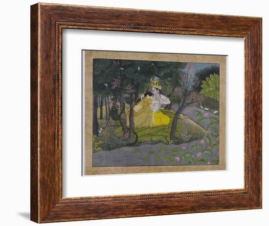 Radha and Krishna in a Grove, India--Framed Giclee Print