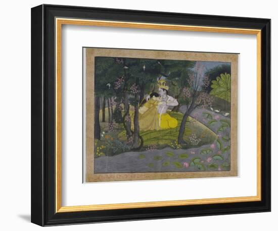 Radha and Krishna in a Grove, India--Framed Giclee Print