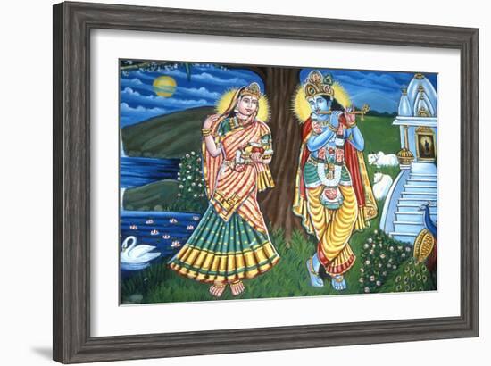 Radha and Krishna-null-Framed Giclee Print