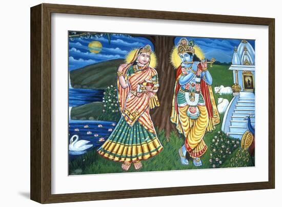 Radha and Krishna-null-Framed Giclee Print