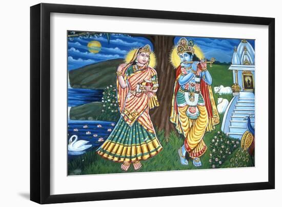 Radha and Krishna-null-Framed Giclee Print