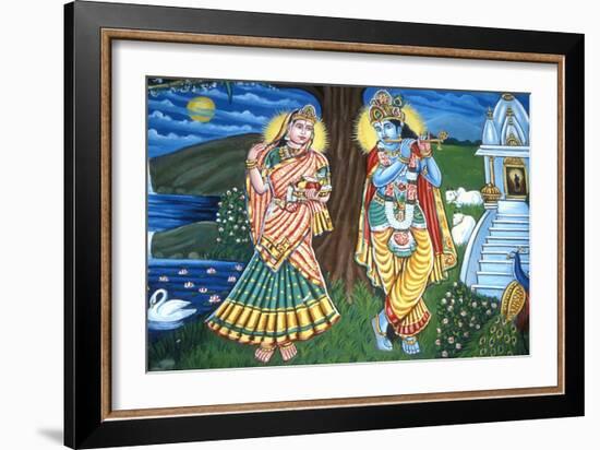 Radha and Krishna-null-Framed Giclee Print